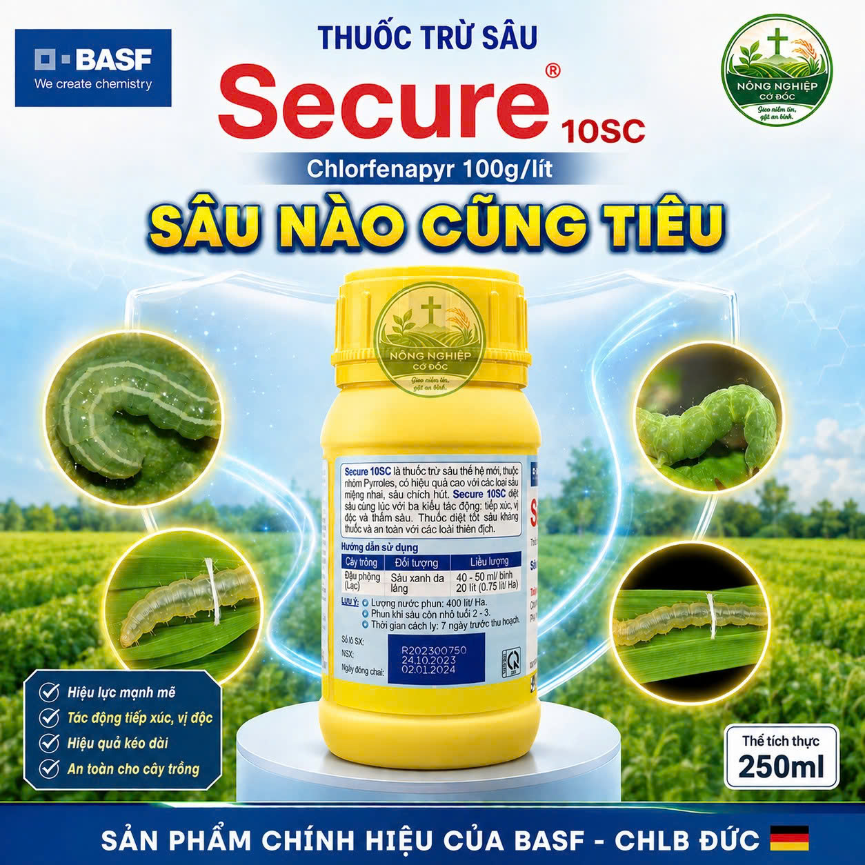 Thuốc trừ sâu Secure 10SC - Chai 250ml
